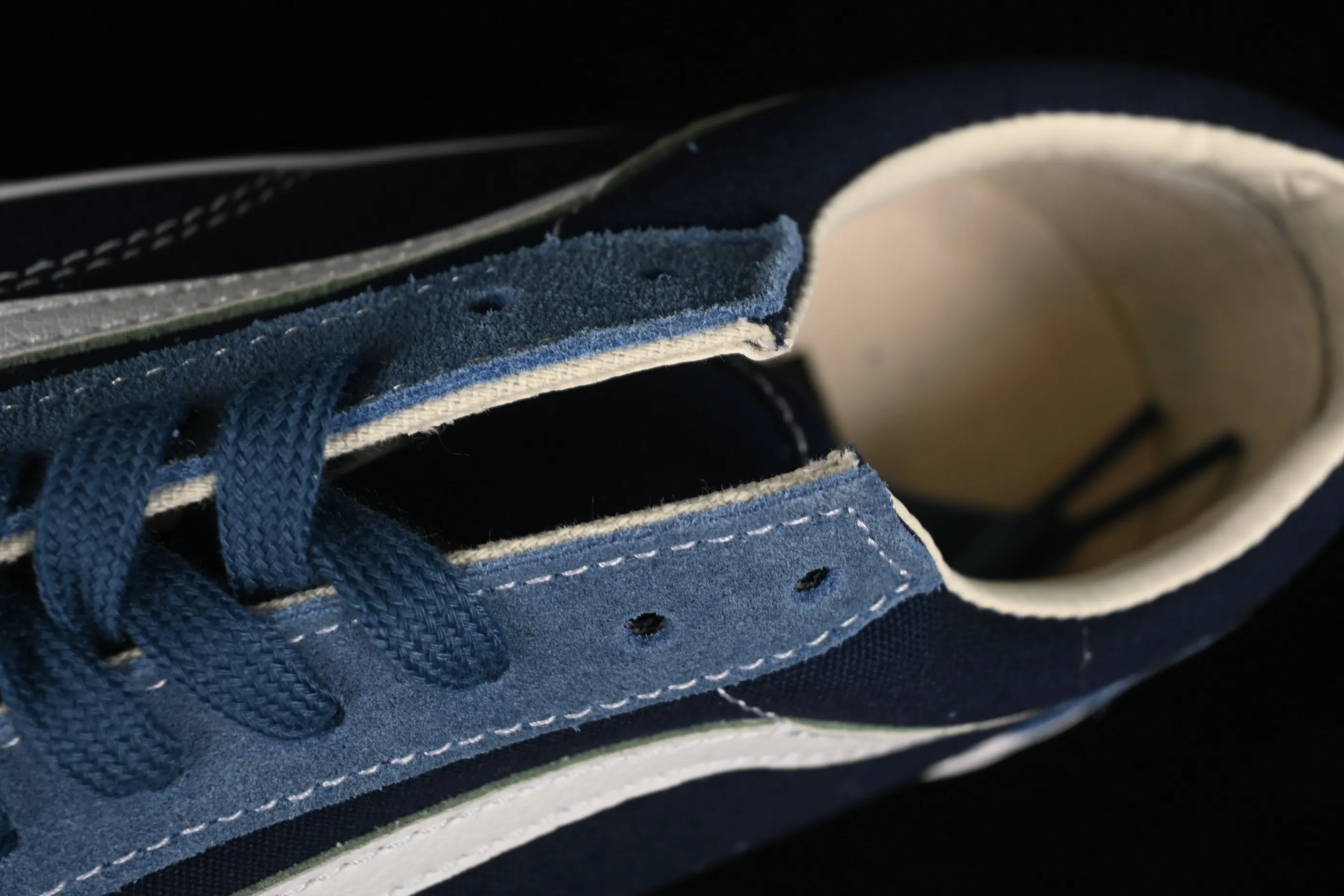 All categories Vans Vans series Vans Mid Vans Sk8-Mid Reissue 83 high-end branch blue stitching suede casual retro skateboard shoes VN000CQDDWR